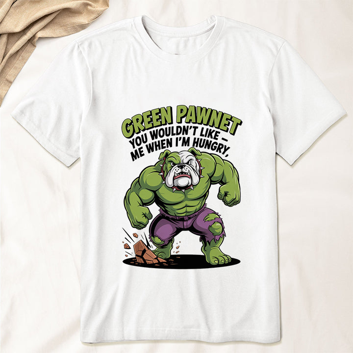 Green Pawnet T-Shirt – Funny Hulk Dog Parody Tee for Pet Lovers