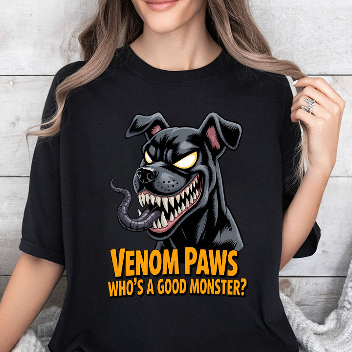 Venom Paws T-Shirt – Funny Monster Dog Parody Tee for Pet Lovers