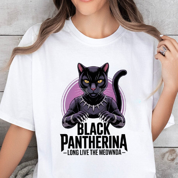 Áo Thun Black Pantherina – Tôn Vinh Vương Quốc Meownda