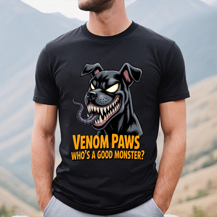 Venom Paws T-Shirt – Funny Monster Dog Parody Tee for Pet Lovers
