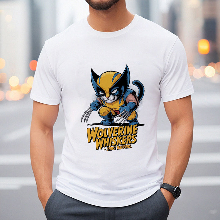 Wolverine Whiskers T-Shirt – Snikt Happens, Fur Real