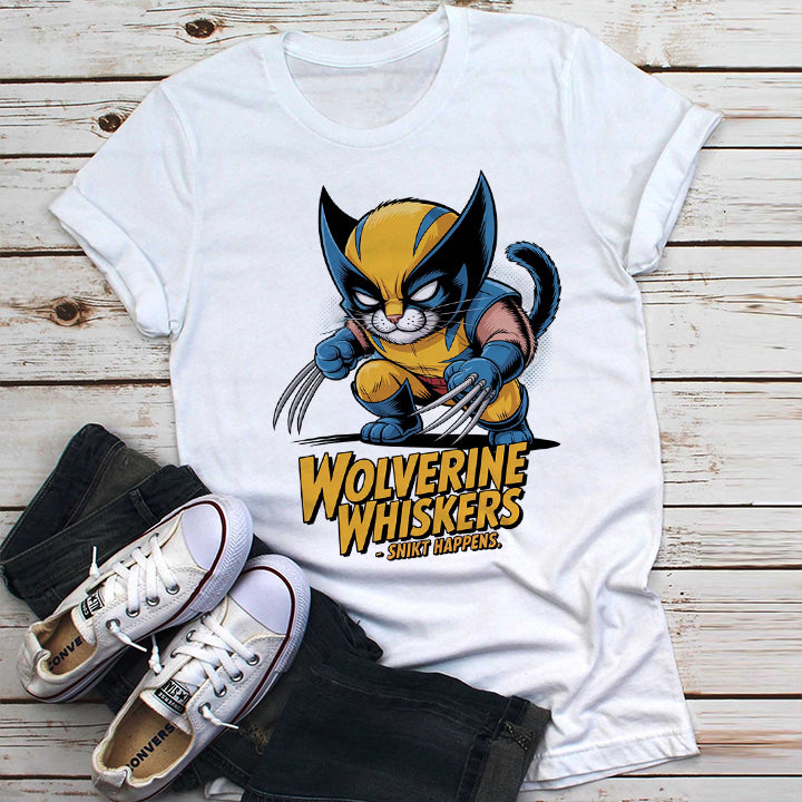 Wolverine Whiskers T-Shirt – Snikt Happens, Fur Real