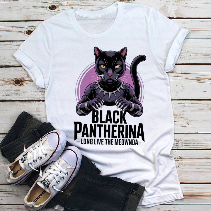Áo Thun Black Pantherina – Tôn Vinh Vương Quốc Meownda