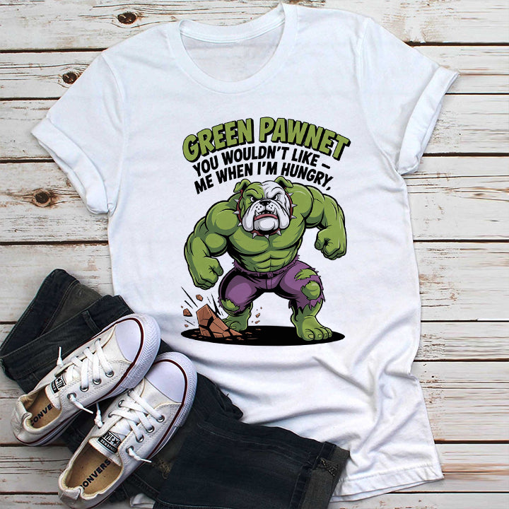 Green Pawnet T-Shirt – Funny Hulk Dog Parody Tee for Pet Lovers