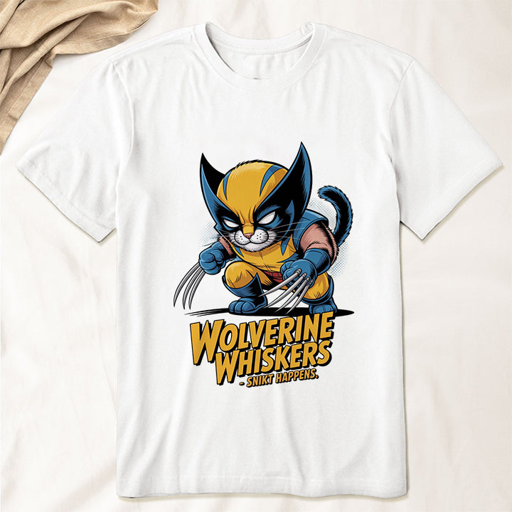 Wolverine Whiskers T-Shirt – Snikt Happens, Fur Real