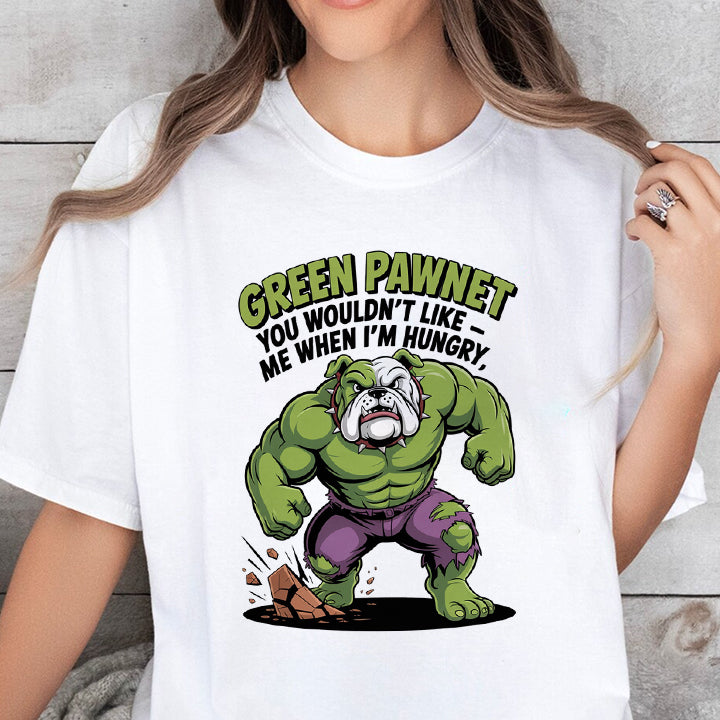 Green Pawnet T-Shirt – Funny Hulk Dog Parody Tee for Pet Lovers