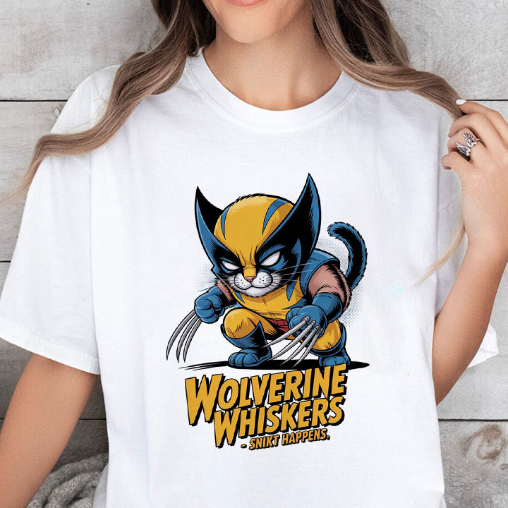 Wolverine Whiskers T-Shirt – Snikt Happens, Fur Real